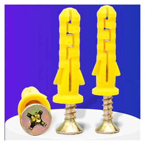 Self-Tapping Screws Kit With Stainless Steel Expansion Anchors And Cross Tip Screws, Durable Wall Anchors for firm mounts