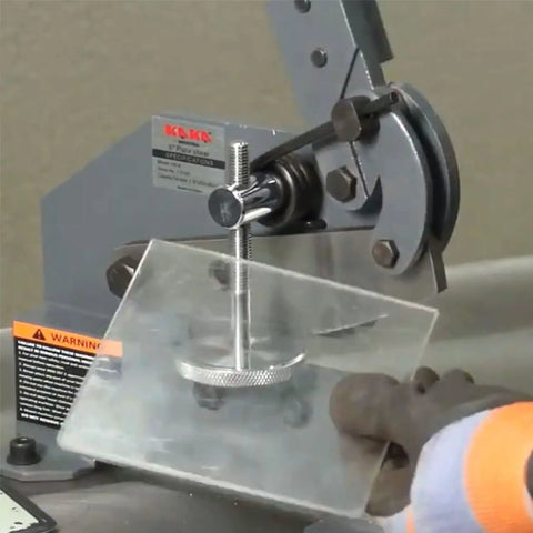 Manual Metal Shear HS12 12 Inch Throatless Cutter Heavy Duty For Sheet Metal Plate Steel And Round Bar Portable Workbench Mounted Tool For Clean Easy Cuts And High Precision In Metalworking Shops