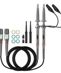 Oscilloscope Probes Pack Of 2 For 200MHz Bandwidth With X1 And X10 Attenuation, 10M 1M Input Resistance, 5mm Tip, 1200mm Cable, High Voltage Rated