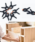Rock Strong Spring Clamps For DIY Pros Hard Plastic Woodworking Tools 2 Inch Grip Set To Hold Projects Tight Like A Pro, 10-piece