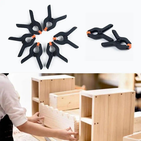 Rock Strong Spring Clamps For DIY Pros Hard Plastic Woodworking Tools 2 Inch Grip Set To Hold Projects Tight Like A Pro, 10-piece