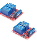 Two Channel 24V Relay Module With Isolated Optocouplers For High And Low Level Trigger Plug And Play DIY Automation Board 2 Pack Durable Relay Card For Arduino Raspberry Pi And Home Wiring, two 24V relays