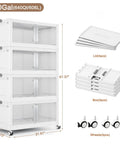 Straight Up Heavy Duty Storage Bins With Secure Lids Four Pack White Hella Spacious Plastic Containers For Garage Bedroom Big Time Organization Smooth Rolling Casters, stackable design with 4 lids and wheels.
