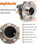 Rear Wheel Hub And Bearing Assembly For Ford Focus 2012-2018 Without Automated Parking System 5 Lug Street Ready OEM Fit