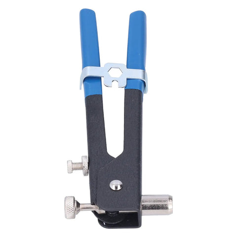 Heavy Duty Stainless Steel Rivet Kit With Aluminum Alloy Body Portable Manual Riveting Tool, blue handles, side view