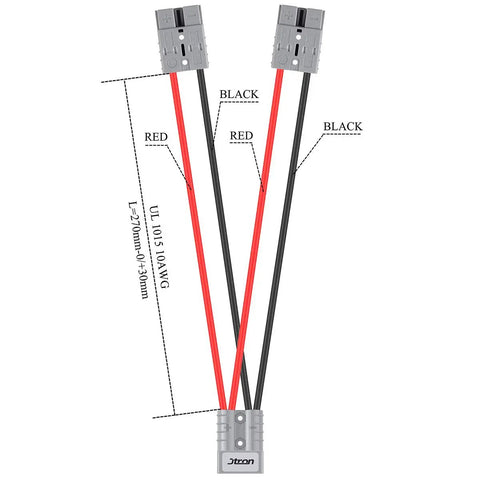 Heavy Duty Forklift Charging Plug With 50 Amp Split Connector And 10 Awg Cable For Rock Solid 12V Dc Power Delivery That Is Built Different To Crush The Daily Industrial Grind