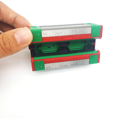 Beefy QHH20 Series Linear Guide Block And Rail Kit For CNC Machines And 3D Printers Interchangeable Block And Rail System Precision Carriage Slider Smooth Low Friction Motion Heavy Duty Guideway For Automation, QHH20 blocks in hand