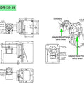 Built Tough Hollow Rotary Platform delivering Frictionless 360 Degree Motorized Indexing for CNC projects, detailed engineering drawings.