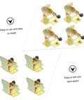 Zero Wiggle Self Locking Folding Hinges For Furniture Legs Tables And Chairs Pro Level in gold finish for easy installation.