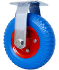Eight Inch Caster Wheel Set Four Beefy Heavy Duty Flat Free Casters With 360 Degree Swivel And Fixed Plate 220 Lb Capacity Per Wheel