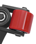 Close-up of 360 degree swivel roller from Heavy Duty Machinery Mover Dollies With 360 Degree Swivel Rollers And Massive 4400lbs Capacity Built Like A Tank From Rust Proof Steel For Warehouse And Workshop Transport Tasks.