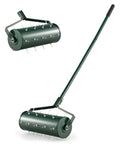 18 Inch Manual Lawn Aerator With Heavy Duty Rolling Tines And 27 Rustproof Spikes, 51 Inch Detachable Handle, Mixed Plate Design