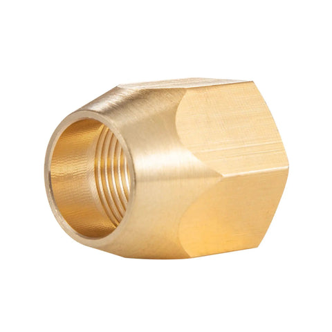 Solid Brass Air Hose Splicer Kit For One Quarter Inch ID Hose, close-up of brass nut for durable pro grade connector