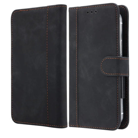 Premium Leather Shell Case For Danew Trace T-One 5 5 Inch With Black Finish providing superior impact resistance and scratch protection.