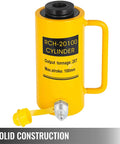 20T 4 Inch Hollow Hydraulic Cylinder Jack For Heavy Duty Lifting, Single Acting Ram, 100mm Stroke, Steel Construction