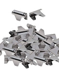60 Pack Sofa Spring Repair Kit with upholstery stay wire clips for sofa and chair spring repair connectors in silver metal pile
