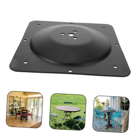 Built Different Square Metal Table Leg Connectors quick snap fit design black iron connector plate for stable furniture assembly.