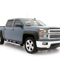 Truck equipped with stainless steel front and rear fender hardware kit for Chevy universal pocket rivet style fender flares.