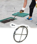 Heavy Duty Manual Drain Auger Tough As Nails Steel Sewer Snake in use unclogging a drain with a steel cable.