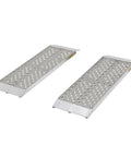 Aluminum Dual Runner Shed Ramp With Punch Plate Surface 36 By 12 Inches 1500 Lb Capacity Beefy Traction In All Weather Pre Drilled