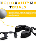 Rugged Manganese Steel E Clip Retaining Ring Kit 240 Piece Set Covers M1.5 Through M10 Circlips With Washers material close-up