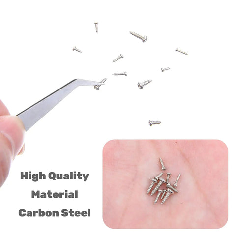 Ultra Handy Micro Screw Repair Kit For Glasses, Watches, Phones And Electronics tweezers holding tiny stainless steel screws