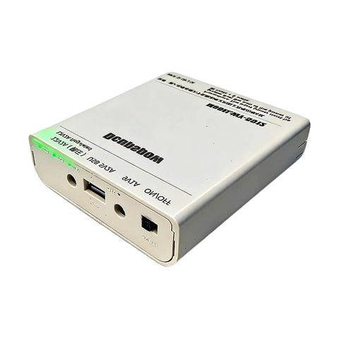 No Sweat Tool Free DC5521 Battery Enclosure Slips In Three 18650 Cells with LED indicator and input/output ports.