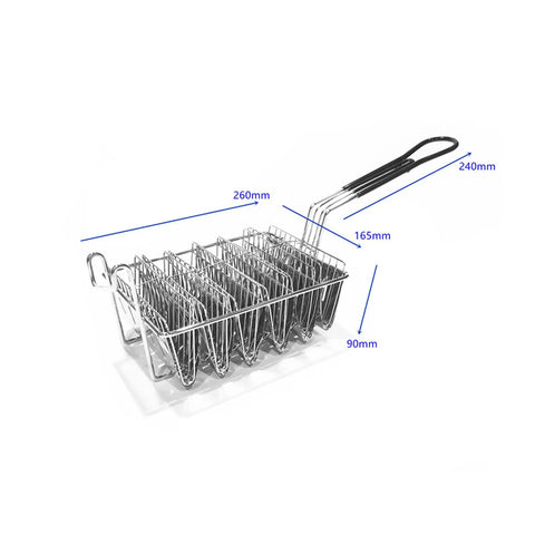 Stainless Steel Taco Fry Basket With Grip Handle Holds Up To 6 Shells For Crispy Tacos Deep Fryer Taco Holder Basket Durable Kitchen Tool