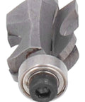 Cool Silver Stile Router Bits That Fit Perfectly For 14x14 Shank Milling Cutters, showing detailed cutting edge for precision wood trimming.