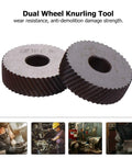 3 Piece Dual Wheel Knurling Tool Set With Diagonal And Linear Pitch For Precision Machining And Embossing Pro Grade Durable Build