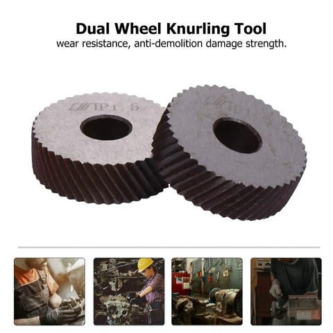 3 Piece Dual Wheel Knurling Tool Set With Diagonal And Linear Pitch For Precision Machining And Embossing Pro Grade Durable Build