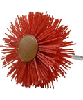 Get That Super Sleek Shiny Look With These Abrasive Nylon Wire Polishing Wheels For Furniture Carving And Root Woodworking Projects Using 1000 Grit Transparent Wires, red nylon wheel.