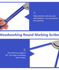 Heavy Duty Alloy Circular Scriber For Woodworking Marking Tool With Precision Round Layout Gauge Adjustable Carpenter Bench Marker in use