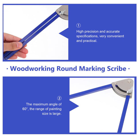 Heavy Duty Alloy Circular Scriber For Woodworking Marking Tool With Precision Round Layout Gauge Adjustable Carpenter Bench Marker in use