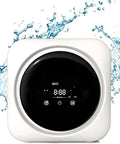Hella Compact Two In One Mini Washer And Dryer Combo Wall Mount Portable Laundry Machine With Stainless Steel Drum showing smart touchscreen.