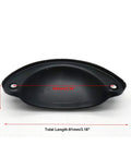Black Cup Pulls Cabinet Handles Vintage Shell Shaped Decor Pulls For Furniture Hardware Drawer Pulls Front View
