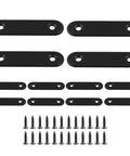 12Pcs 2 Point 4 Inch Straight Brackets Set Stainless Steel With 24 Screws For Cabinet And Furniture Joining Plate Fixing Bracket Connector