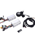 Dual Drive Controller Kit for Electric Bikes and Scooters 48V 25A 1200W with Front and Rear Controllers, Display Meter, Central Harness