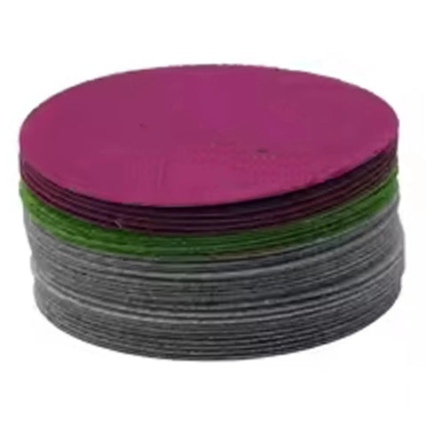 Solid 30 Pack Of Carbon Silicone Sanding Discs For Wet Or Dry Auto Metal Wood Polishing, featuring various colors.