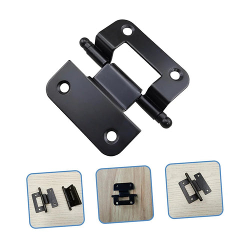 Outanaya black cabinet door hinge, 10-piece set, high-load bearing hinge for kitchen and bathroom cabinets.