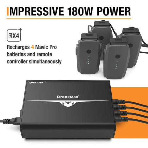 Mavic Pro Drone Battery Charger Hub Four Independent Rails With Two USB Ports Charges Four Batteries And Remote At Once
