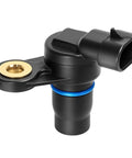 Plug And Play Camshaft Position Sensor For GM Trucks And SUVs, No Hassle Replaces OE 12584079, 213-1557, 2131557, Fits 2004-2007 Cobalt, Colorado, Trailblazer, Canyon, Envoy, Envoy XL, Rainier, Saab 9-7x, Saturn Ion, Easy Install, Solid Reliability. Black plastic camshaft position sensor with blue seal and gold contact