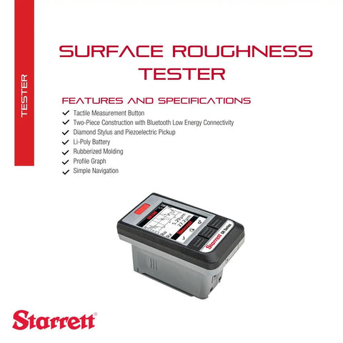 Rugged Pro Grade Surface Roughness Tester With Bluetooth And Color Graph Display For Easy Ra Rz1Max Rsk Measurements Using Diamond Stylus SR160 For Quick Accurate Surface Quality Readouts