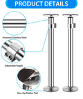 Undermount Sink Brackets For Kitchen And Bathroom, Stainless Steel Support With Adjustable Legs, Bottom Installation details view