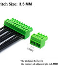 10 Pack 4 Pin 3.5mm Pitch PCB Screw Terminal Block Connectors Pluggable Quick Connector 4 Pole For 16 To 28 AWG Wires