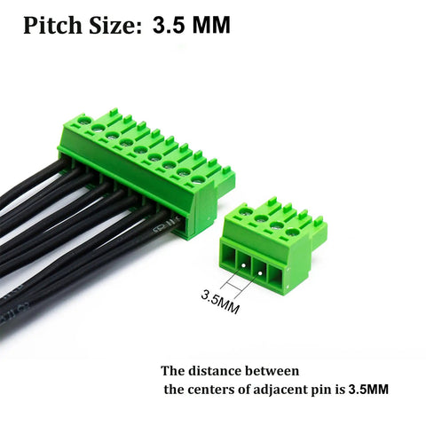 10 Pack 4 Pin 3.5mm Pitch PCB Screw Terminal Block Connectors Pluggable Quick Connector 4 Pole For 16 To 28 AWG Wires