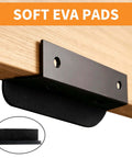 Under Cabinet Foot Pull Toe Opener for Hands Free Kitchen Trash Cabinet Drawer 4.3 Inch Matte Black With Adhesive and Screws