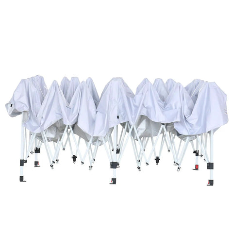 Folded 10x20 Pop Up Canopy With Sidewalls And Carry Bag Easy Up Screened Gazebo For Camping Backyard Parties BBQs Picnics Bug Free Netting