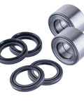 Replacement Front Wheel Bearings Kit Go-To For King Quad 450 700 750 2006 2009 Left And Right High Speed Sealed Bearings 09283-38012 Marine Grade Stainless Steel, showing stainless steel bearings and rubber seals