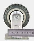 Heavy Duty Industrial Caster Wheels With Dual Lock Brake Swivel Polyurethane Castors showing 50mm tread and metal mount.